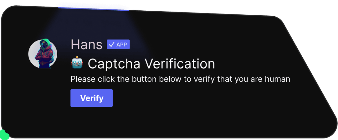 Hans Bot - Discord Captcha Bot command